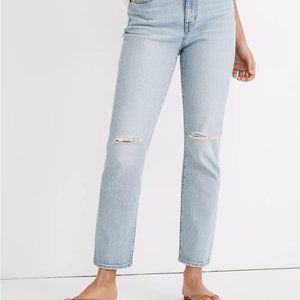 Madewell High-Rise Slim Crop Boyjean: Ripped Edition